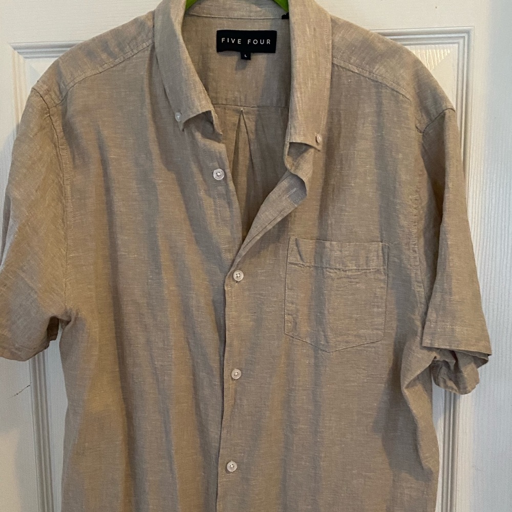 Men’s FIVE FOUR Linen/Cotton Shirt